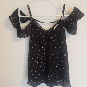 Siena Sky open shoulder Blouse XS Black